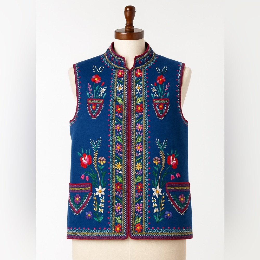 Vintage Ukrainian Folk Vest